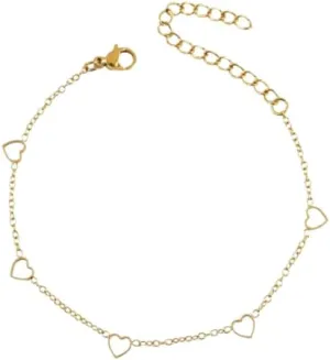 14k Gold Ankle Bracelets for Women, Waterproof Cross Pearl Heart Anklets Layered Anklets Beach Jewelry
