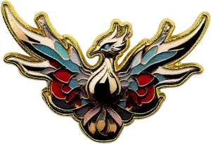1.5"" Phoenix Bird Enamel Lapel Pin Jewelry | Phoenix Brooches Pins for Backpacks Women Men | Phoenix Brooch Pin Button Buttons