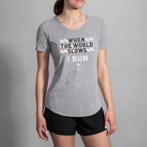 2020 Brooks TCM 10 Mile Distance Short Sleeve Tee - Heather Ash (Women's Sizing)