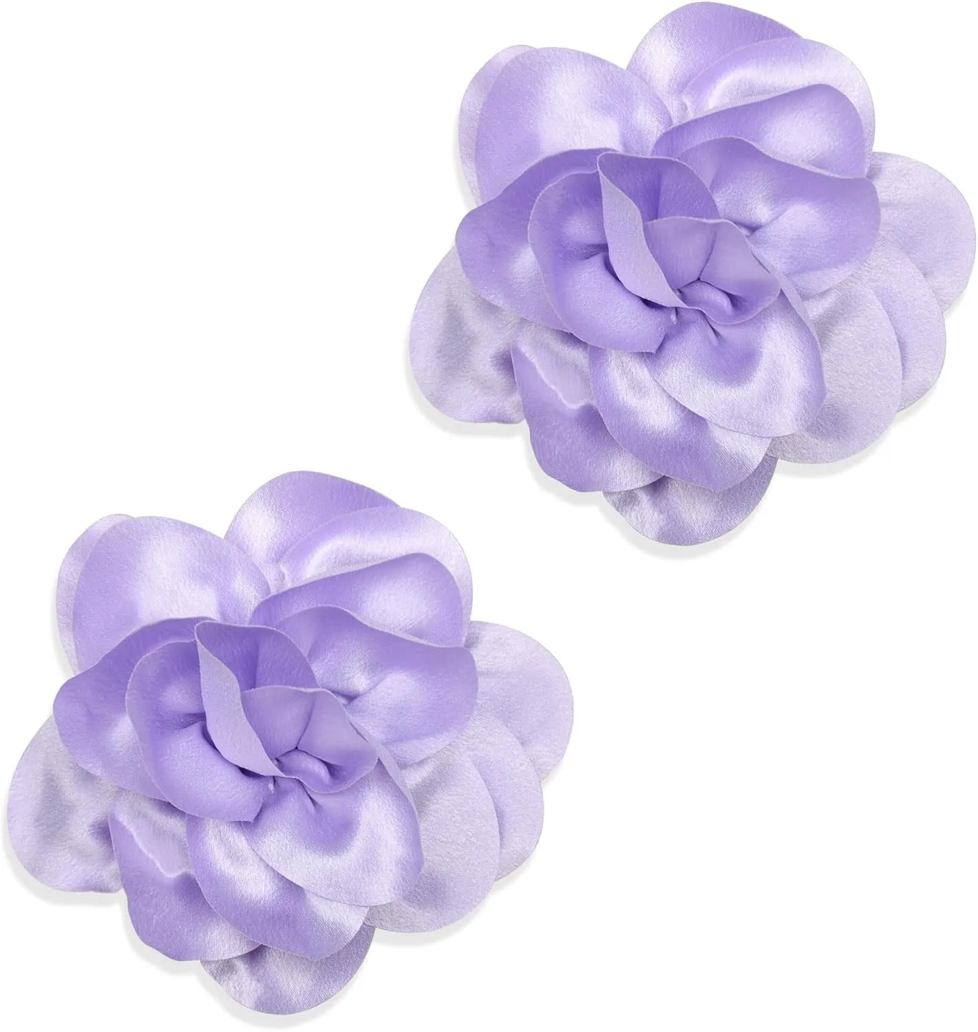 2Pack 6inch Extra Large Satin Brooches Lapel Pins Dainty Elegant Fabric Camellia Rose Flower Brooch Pin for Women Wedding Part Dance Clothes Accessories Jewelry