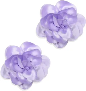 2Pack 6inch Extra Large Satin Brooches Lapel Pins Dainty Elegant Fabric Camellia Rose Flower Brooch Pin for Women Wedding Part Dance Clothes Accessories Jewelry