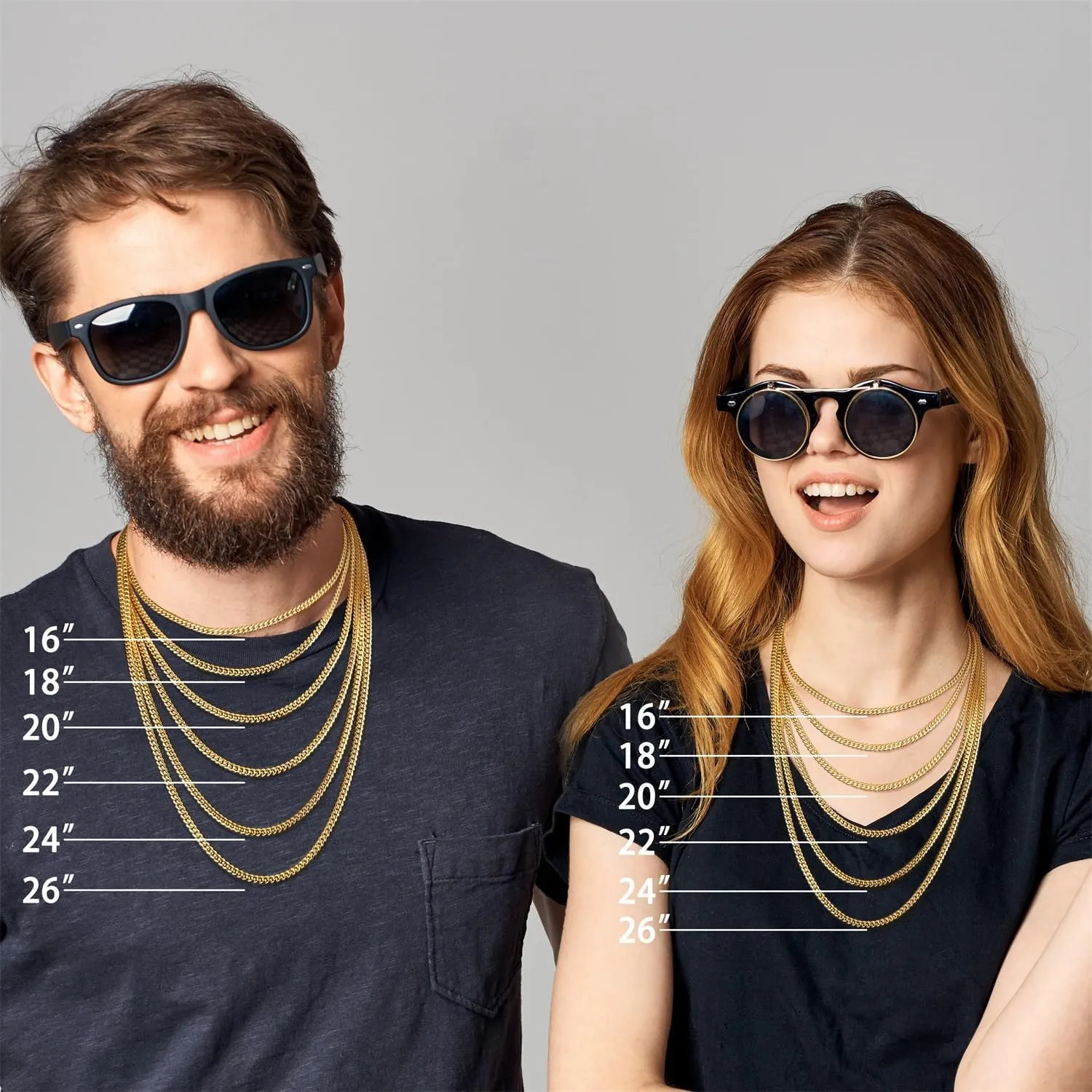 4mm 18K Gold Plated Cuban Chain for Men, 925 Sterling Silver Miami Cuban Link Chain Necklace for Men, Hip-Hop & Cool Men's Chain Necklace, 16/18/20/22/24/26 Inch