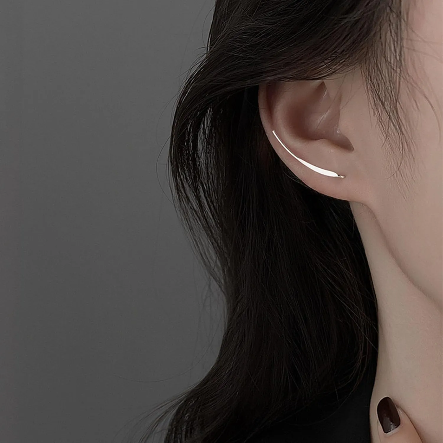 925 Sterling Silver Climbers Earrings for Women, Ear Cuffs Crawler Earrings to Daughter,Dainty Ear Crawler Earrings Minimalist Jewelry Graduation Gift