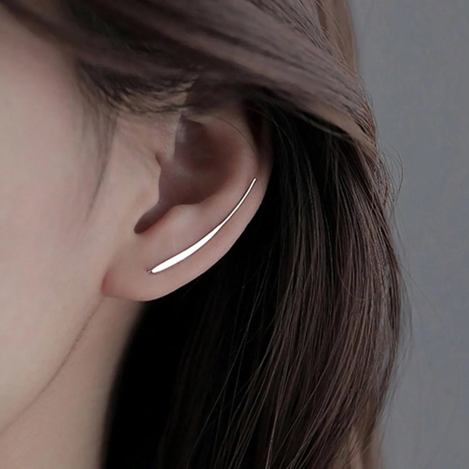 925 Sterling Silver Climbers Earrings for Women, Ear Cuffs Crawler Earrings to Daughter,Dainty Ear Crawler Earrings Minimalist Jewelry Graduation Gift