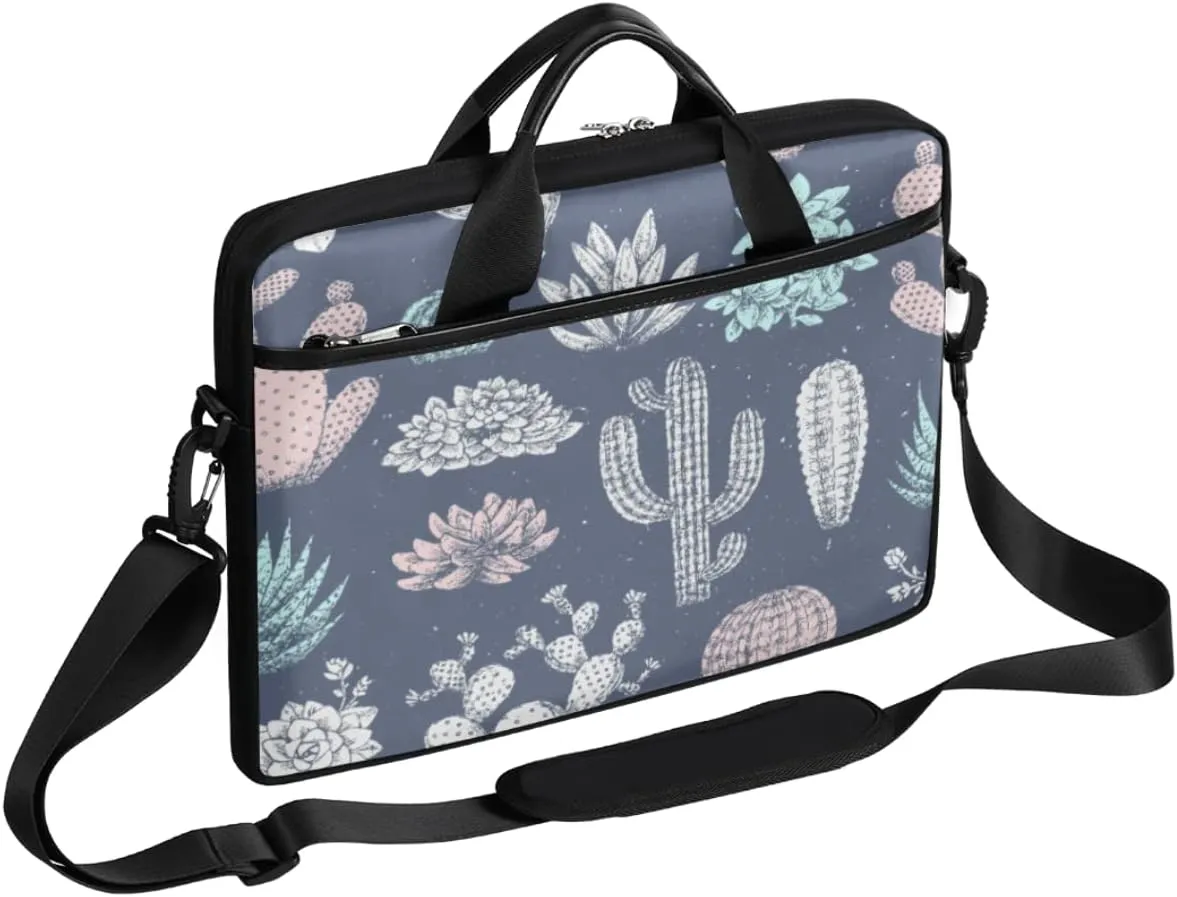 Abstract Watercolor Pineapple Laptop Shoulder Messenger Bag Waterproof Laptop Briefcase with Handle and Padded Strap