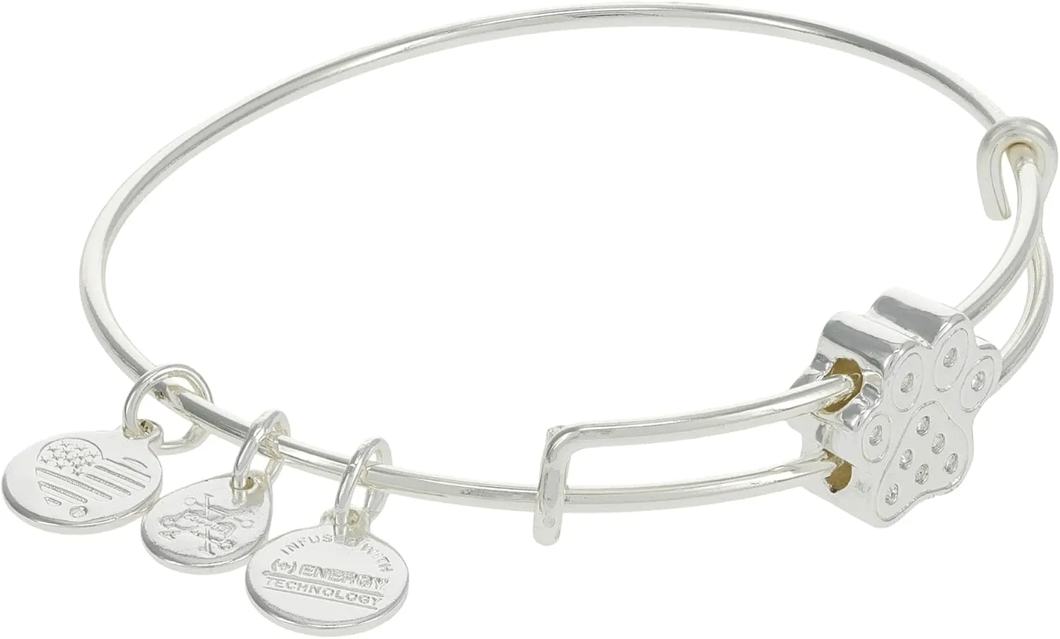 Alex and Ani Pave Prints of Love Symbol Bead Bracelet
