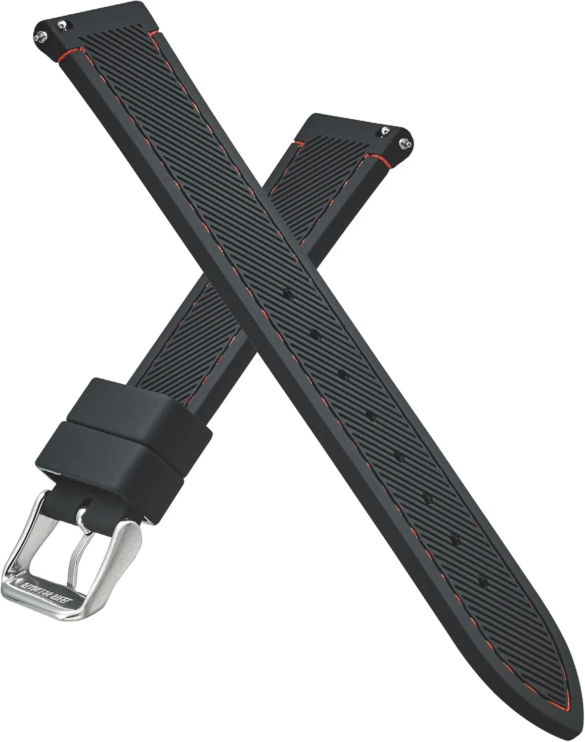 ALPINE Sporty Smooth Silicone Stitched Watch Band - Replacement Rubber Watch Bands - Quick Release Waterproof Watch Straps for Women & Men - Compatible with Regular & Smart Watch Bands