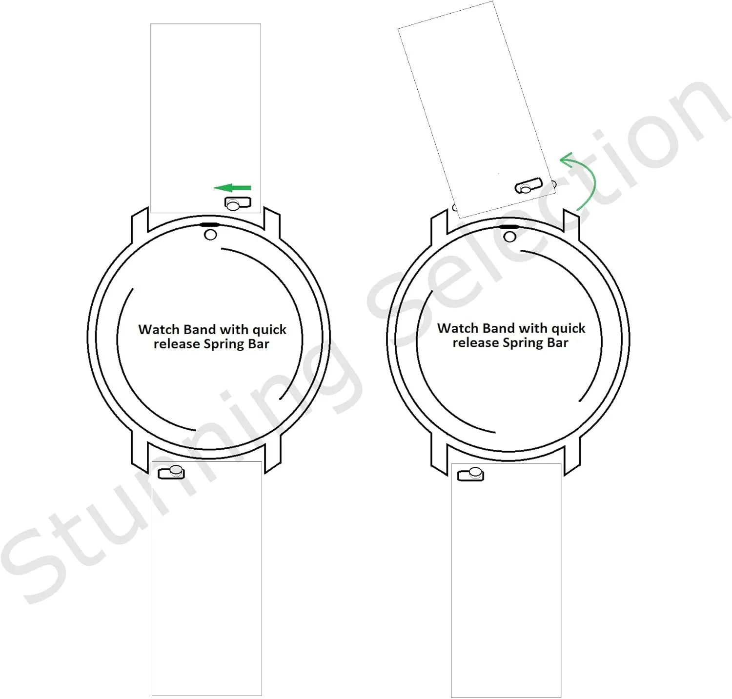 ALPINE Sporty Smooth Silicone Stitched Watch Band - Replacement Rubber Watch Bands - Quick Release Waterproof Watch Straps for Women & Men - Compatible with Regular & Smart Watch Bands