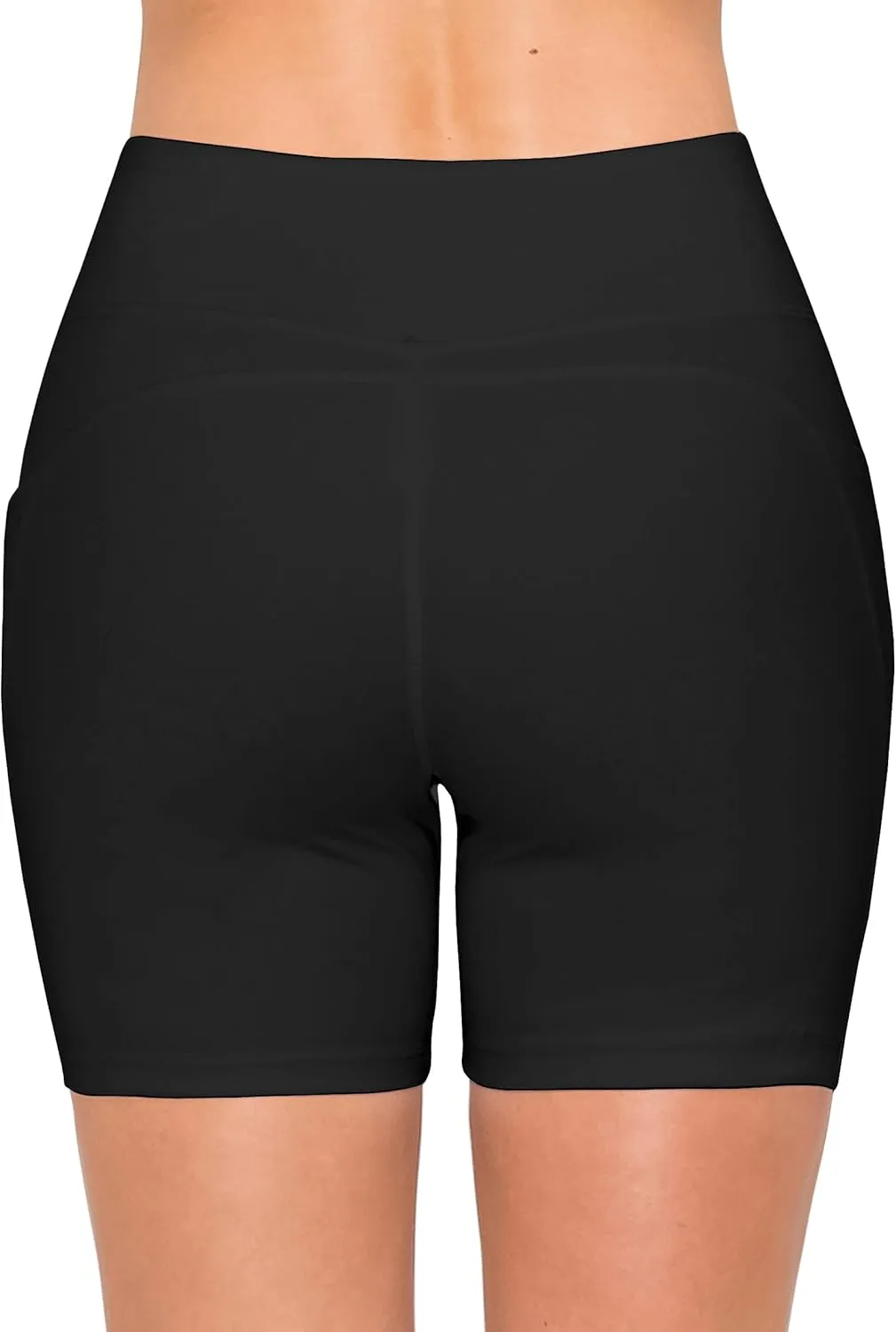 ALWAYS Women's Bike Shorts with Pockets - High Waist Compression Running Workout Athletic Yoga Shorts
