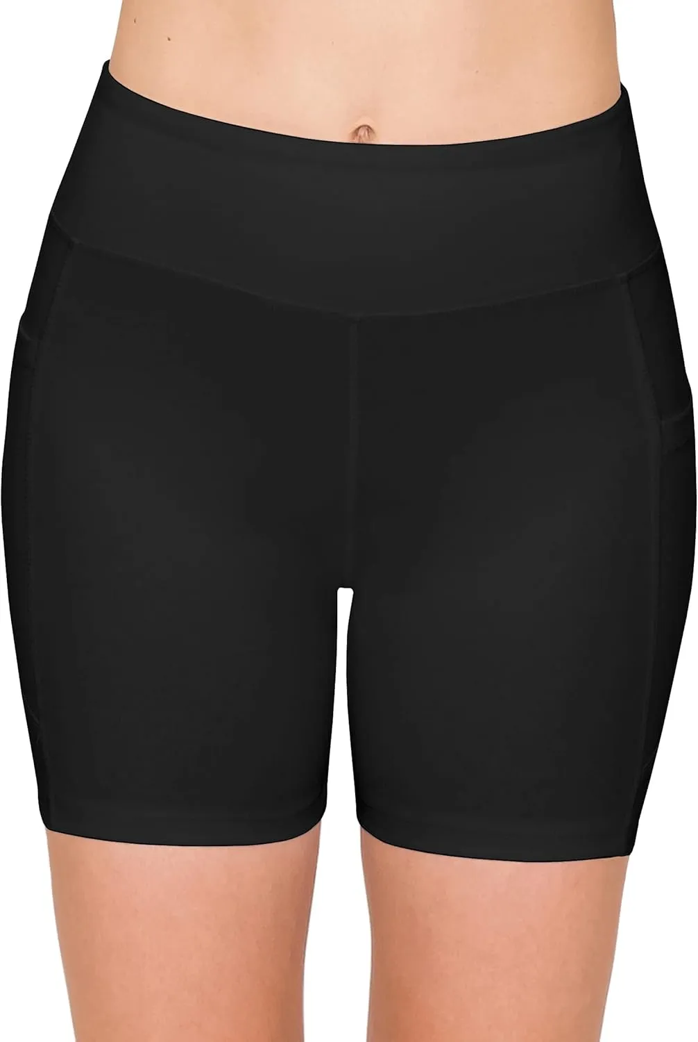 ALWAYS Women's Bike Shorts with Pockets - High Waist Compression Running Workout Athletic Yoga Shorts
