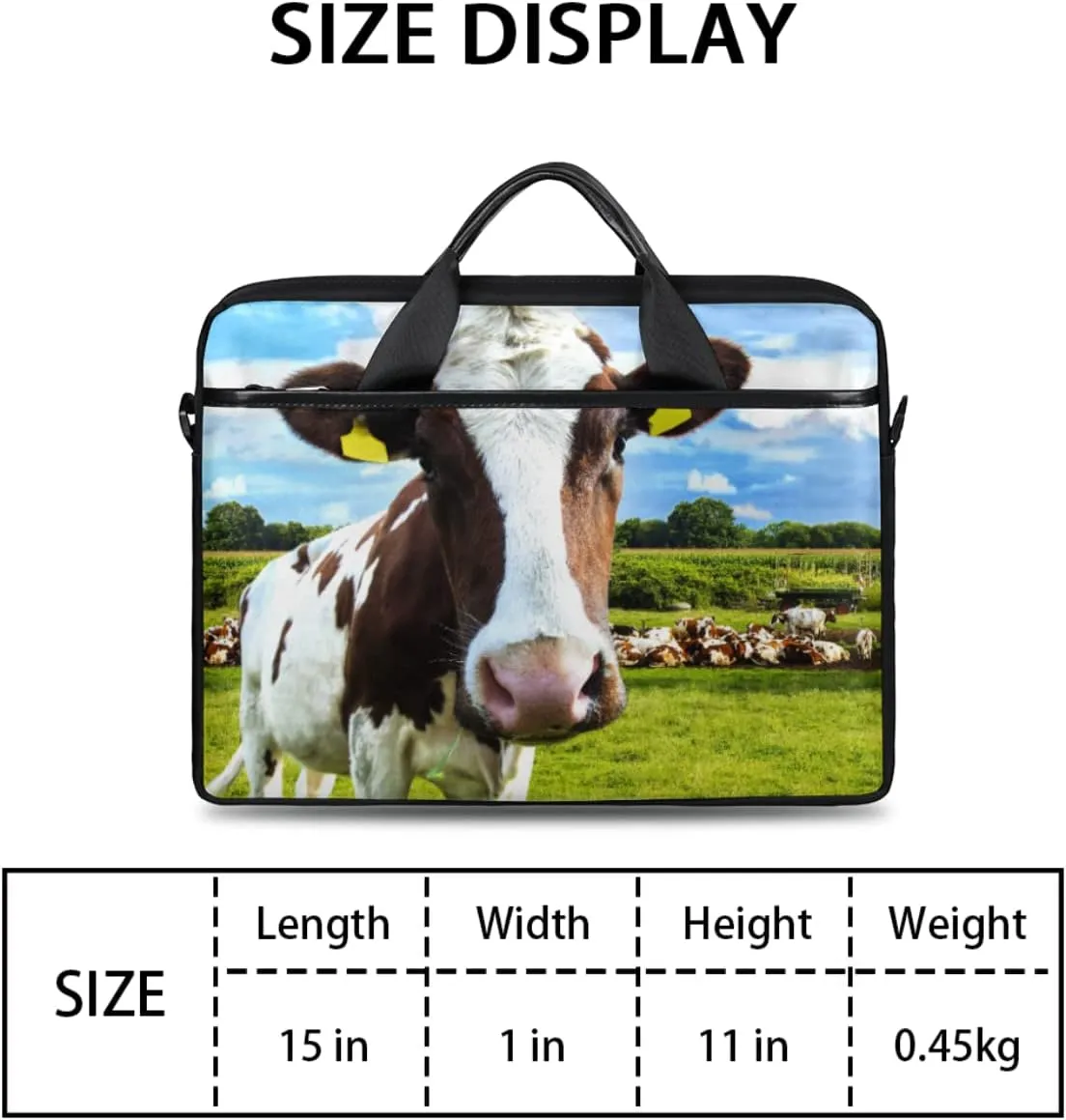American Flag Wooden Laptop Shoulder Messenger Bag Waterproof Laptop Briefcase with Handle and Padded Strap Case Sleeve