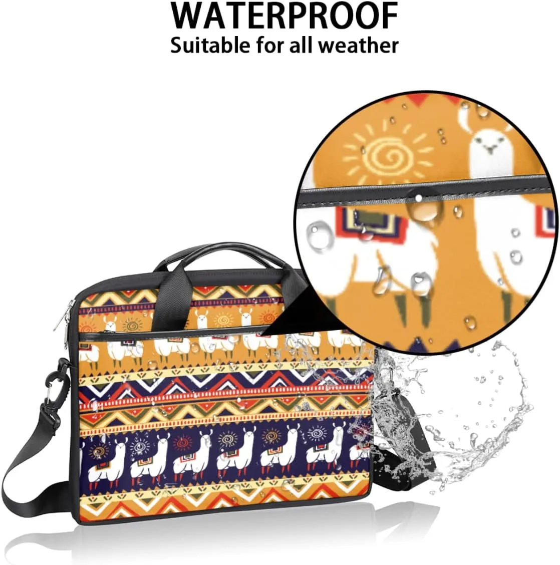 Animals Cookies Laptop Shoulder Messenger Bag Waterproof Laptop Briefcase with Handle and Padded Strap Case Sleeve