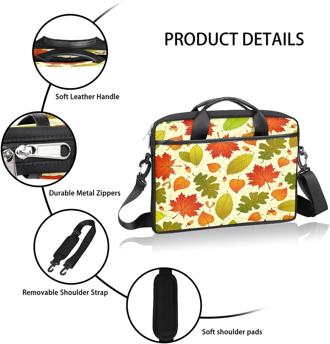 Animals Cookies Laptop Shoulder Messenger Bag Waterproof Laptop Briefcase with Handle and Padded Strap Case Sleeve
