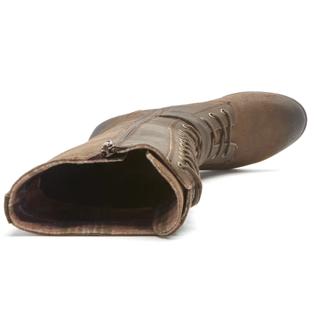 Anisa Tall Lace Up Boot in Tan CLOSEOUTS