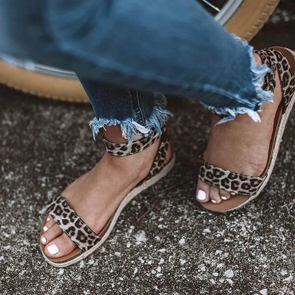 Ankle Strap Buckle Platform Sandals
