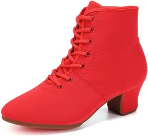 AOQUNFS Women Latin Dance Shoes Ballroom Lace-up Salsa Practice Dance Shoes,Model GB-NJB