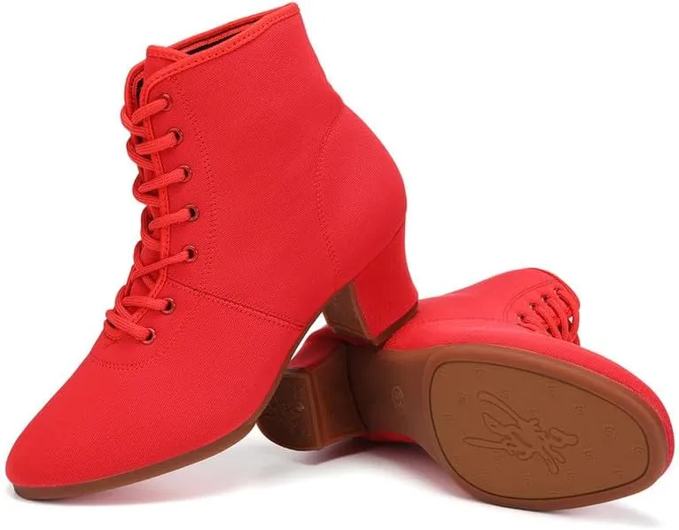 AOQUNFS Women Latin Dance Shoes Ballroom Lace-up Salsa Practice Dance Shoes,Model GB-NJB