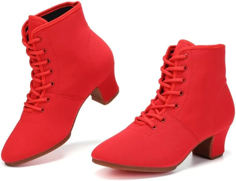 AOQUNFS Women Latin Dance Shoes Ballroom Lace-up Salsa Practice Dance Shoes,Model GB-NJB