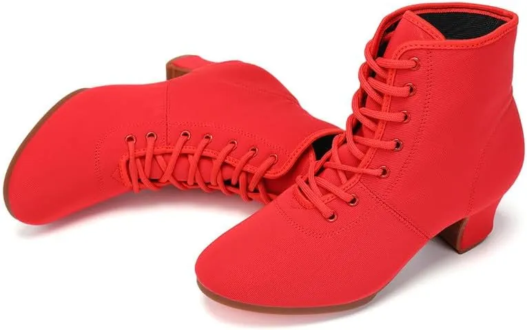 AOQUNFS Women Latin Dance Shoes Ballroom Lace-up Salsa Practice Dance Shoes,Model GB-NJB