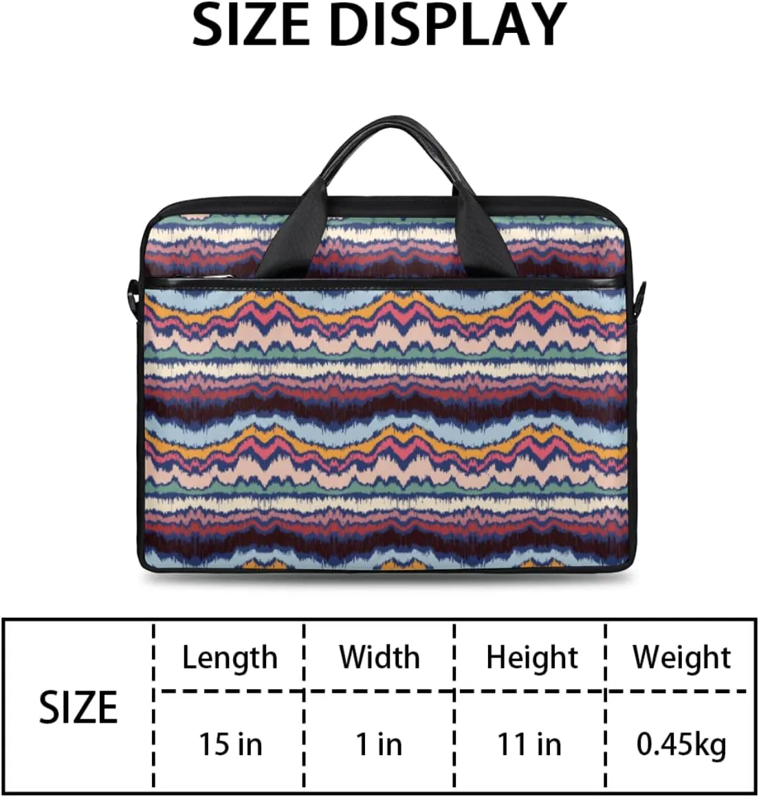 Avocado Pattern Laptop Shoulder Messenger Bag Waterproof Laptop Briefcase Handle Padded Strap