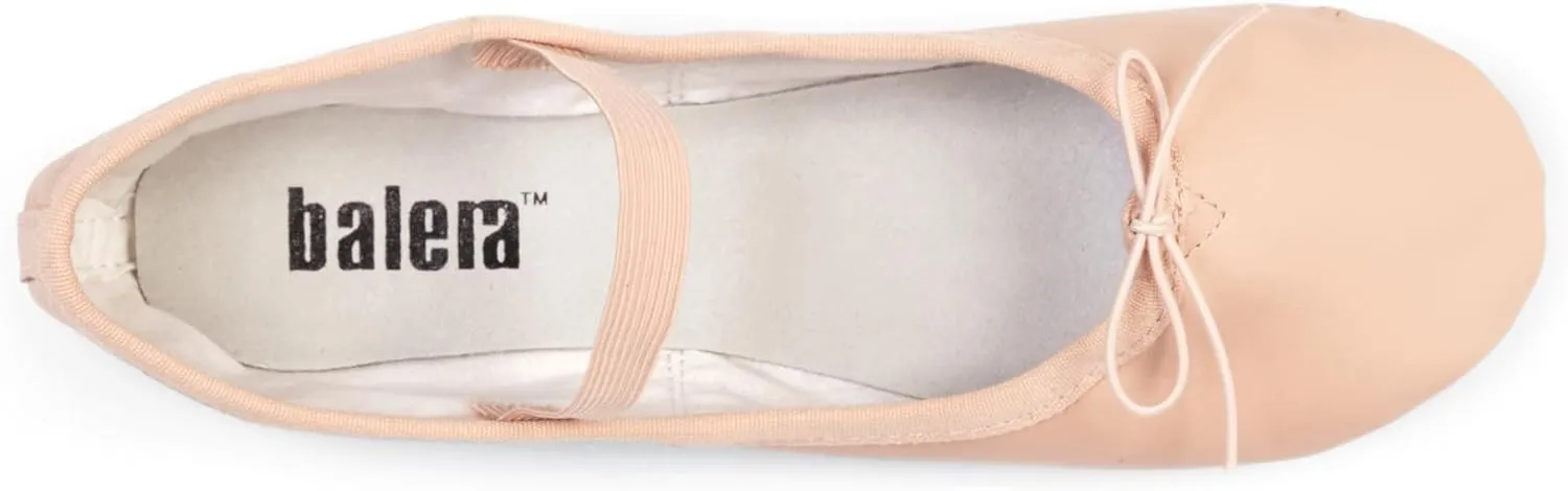 Balera Leather Split-Sole Ballet Shoe for Girls & Women Perfect for Dance