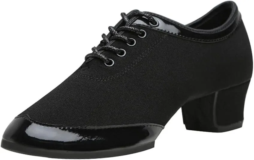 Ballroom Dance Shoes, 2Inchs/5Cm Latin Salsa Tango Dancing Shoes for Female Canvas Performance Practice Shoes