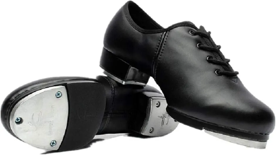 BeiBestCoat Beginner Tap Dance Shoe-Jazz Tap Dacncing Shoes for Girls,Boys, Black, 3 Little Kid