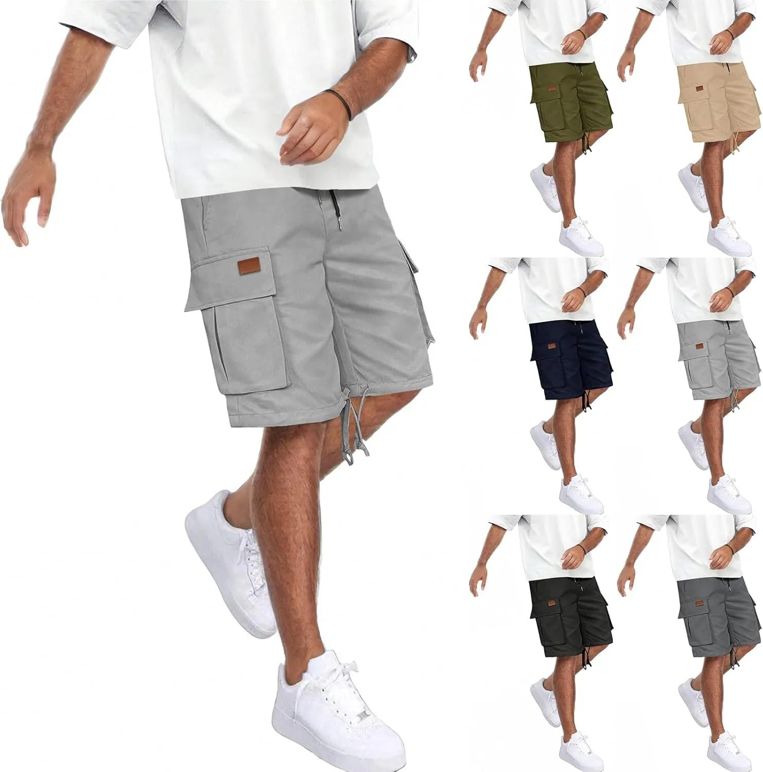 Bermuda Shorts for Men Relaxed Fit Lightweight Hiking Work Shorts Casual Summer Outdoor Cargo with Pockets
