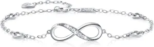 Billie Bijoux Womens 925 Sterling Silver Infinity Anklet Bracelet Endless Love Symbol Charm Adjustable Large Bracelet Gifts for Women