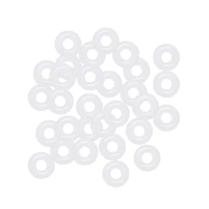 BodyJewelryOnline 1/2" (12mm) O-Ring White Rubber Perfect for Tunnels Plugs and Tapers, Also for Any Piercing Retainer Eyebrow, Labret, Industrial, Cartilage Pack of 20