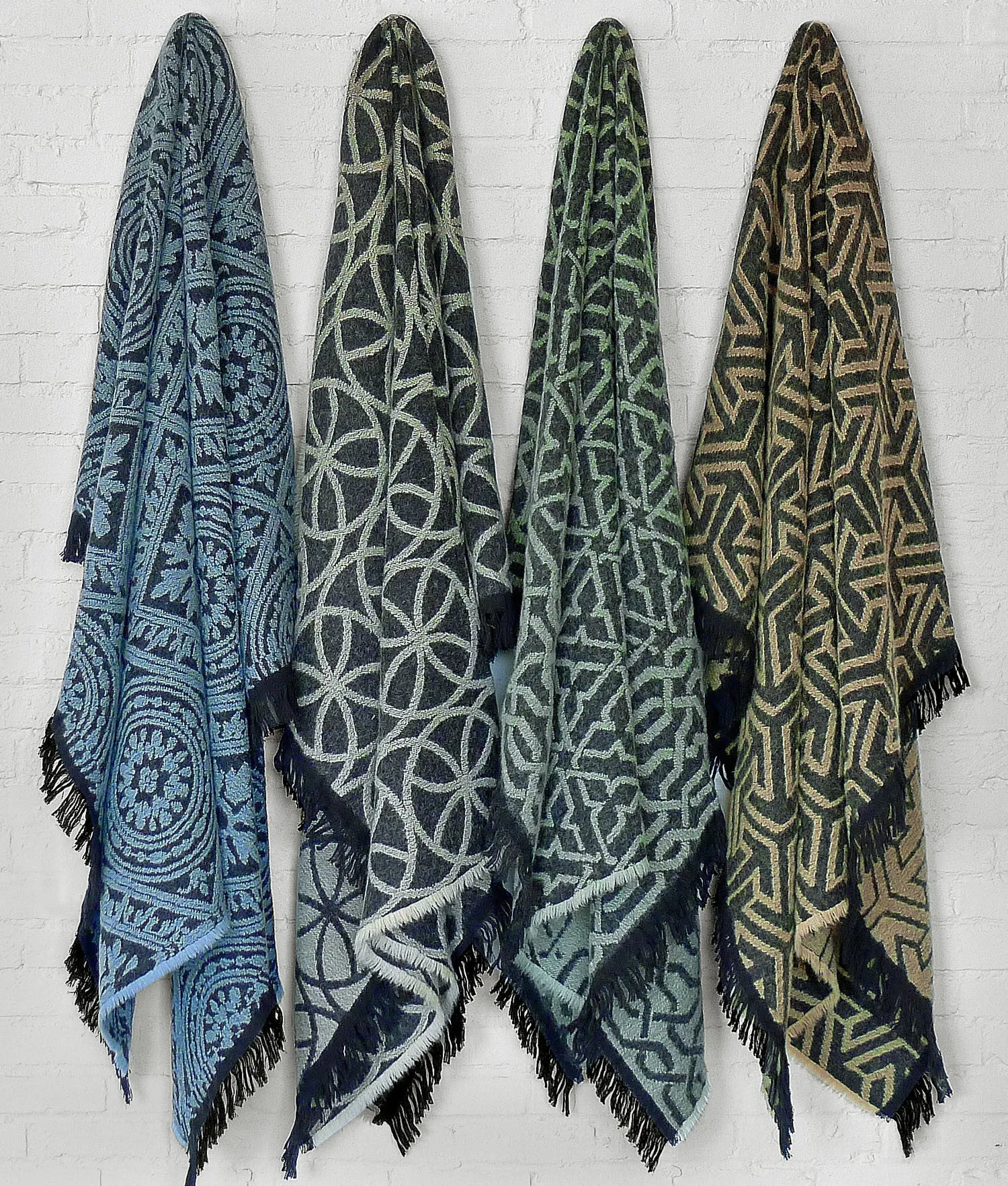 Bohemian Fringed Throw by The Oriole Mill