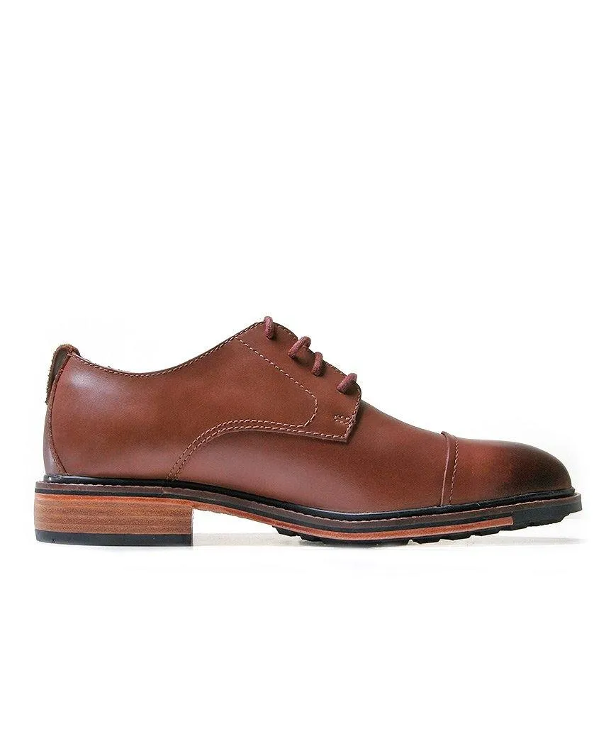 Bostonian Costigan Cap WP Dark Tan Leather