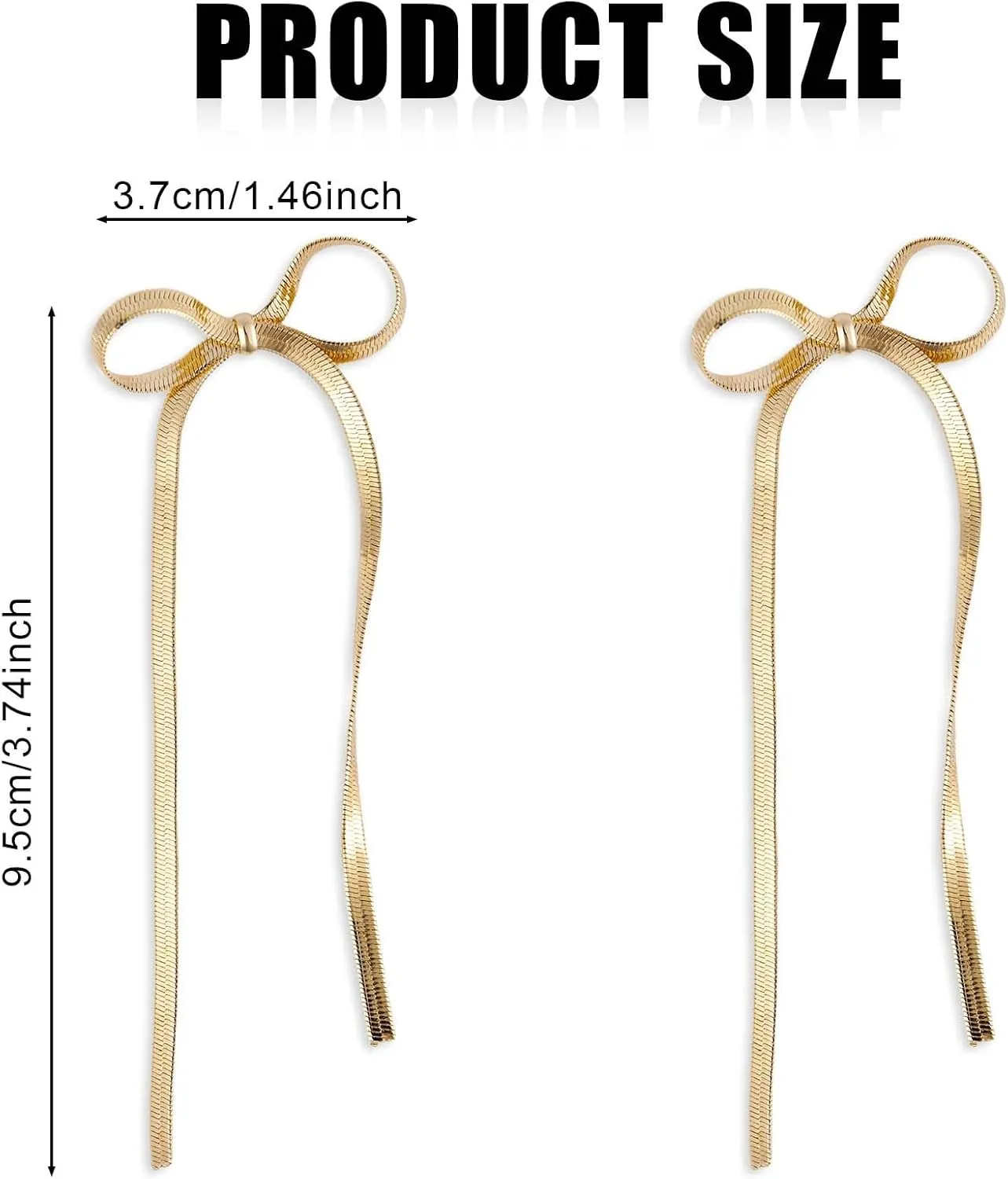 Bow Drop Dangle Earrings, Bow Tassel Earrings Long Bow Ribbon Dangle Earrings Bow Knot Earrings Dangle Bow Stud Earrings for Women Wedding Statement Jewelry