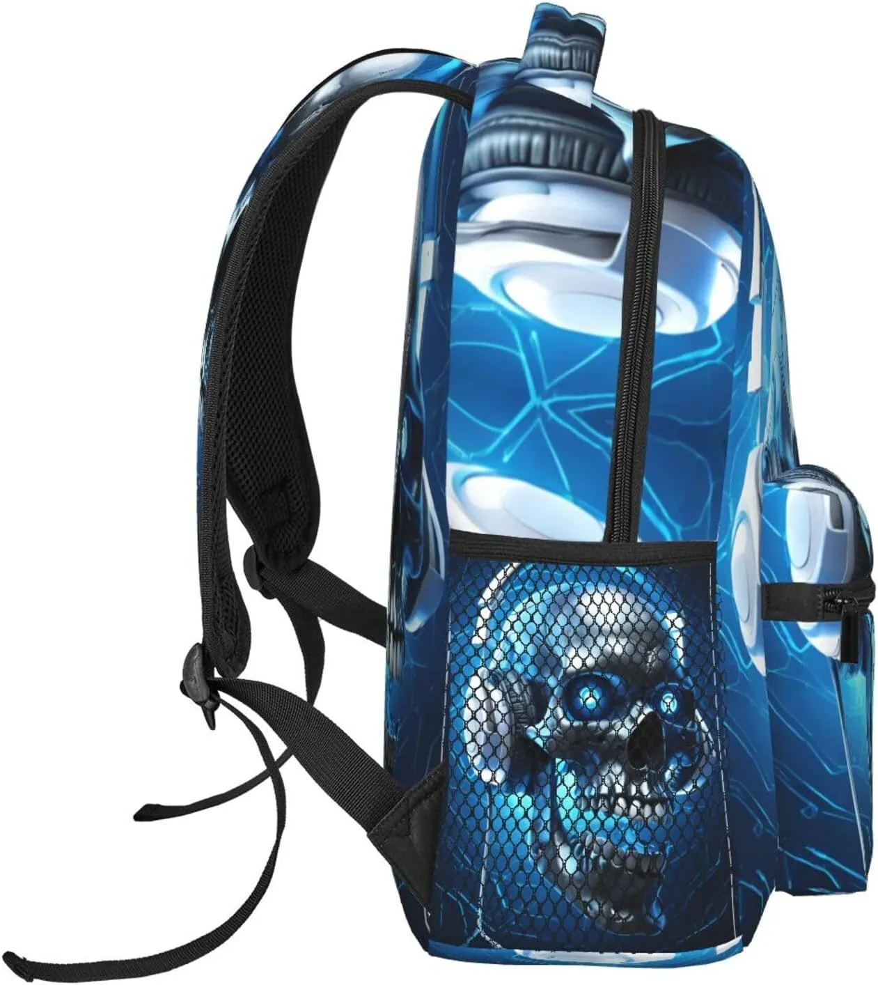 Boys 3D Galaxy Skull Backpacks Bookbag 16 Inch Shoulder Bag for Teens Girls 1-5th Grade