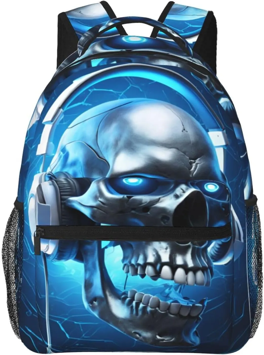 Boys 3D Galaxy Skull Backpacks Bookbag 16 Inch Shoulder Bag for Teens Girls 1-5th Grade