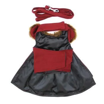 Burgundy Wool Harness Coat