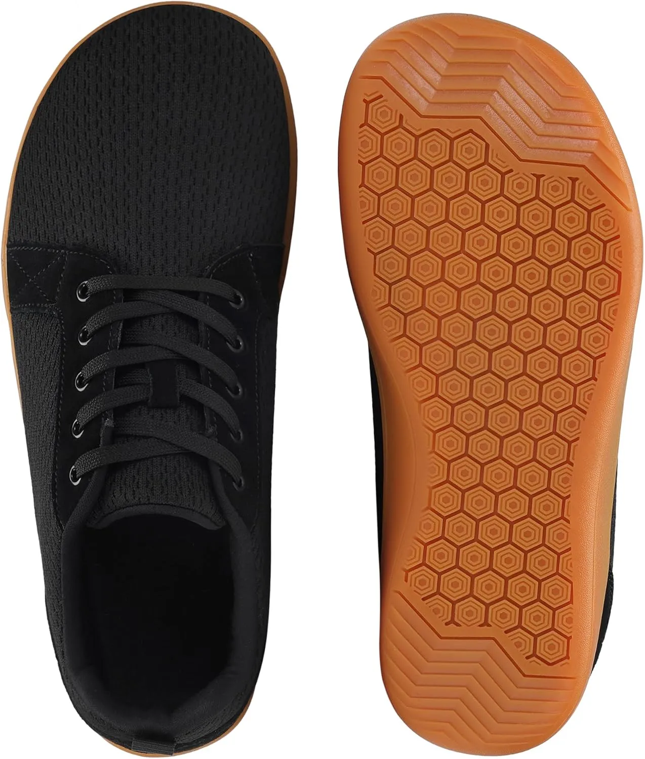 BXYJDJ Men's Barefoot Wide Toe Box Walking Shoes Extra Wide Width Minimalist Shoes Breathable Zero Drop Comfortable Shoes Non-Slip Fashion Sneakers