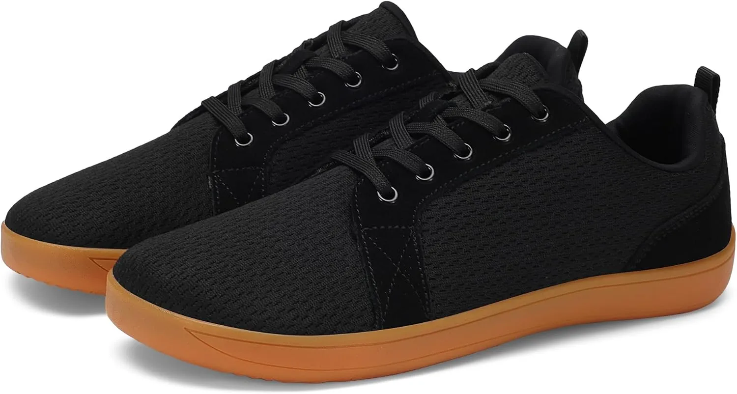 BXYJDJ Men's Barefoot Wide Toe Box Walking Shoes Extra Wide Width Minimalist Shoes Breathable Zero Drop Comfortable Shoes Non-Slip Fashion Sneakers