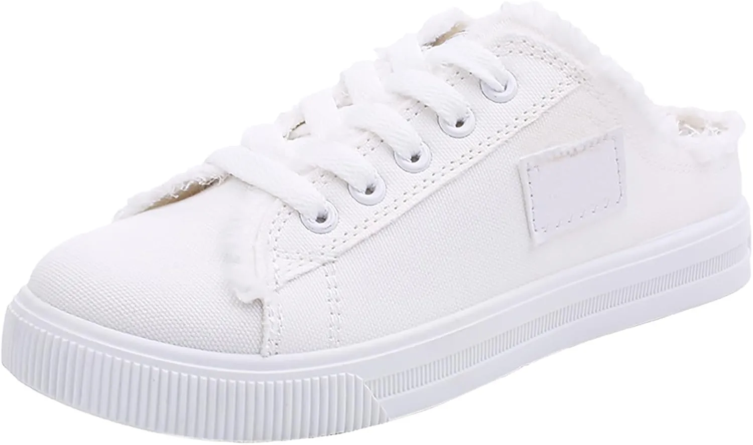 Canvas Shoes for Women Wide Width Slip-On Mule Backless Low Top Fashion Walking Shoes Loafers Casual Backless Shoe Casual Classic Comfortable Clipper Sneakers 2025