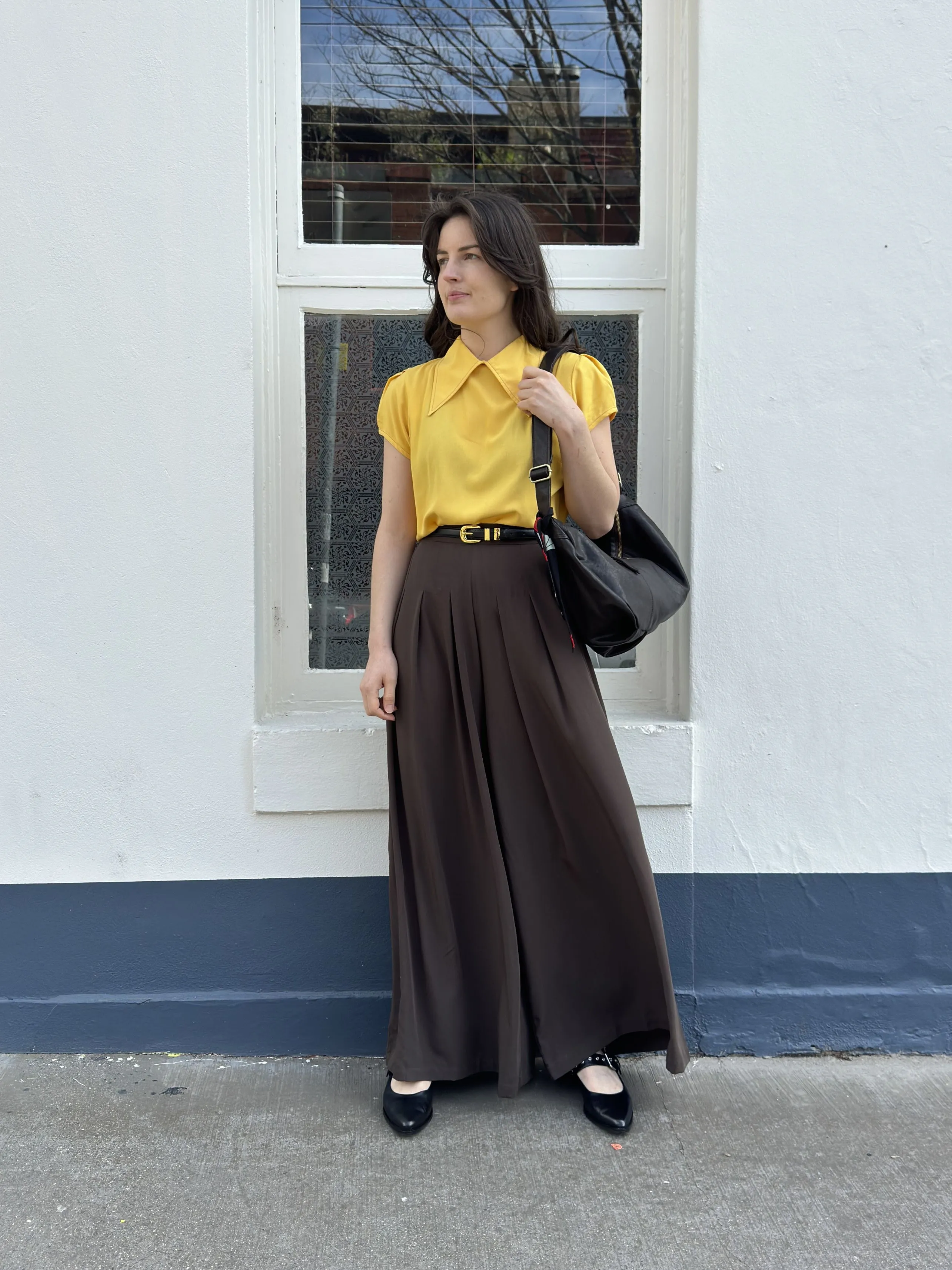 Chelsea Collar Top Lemon