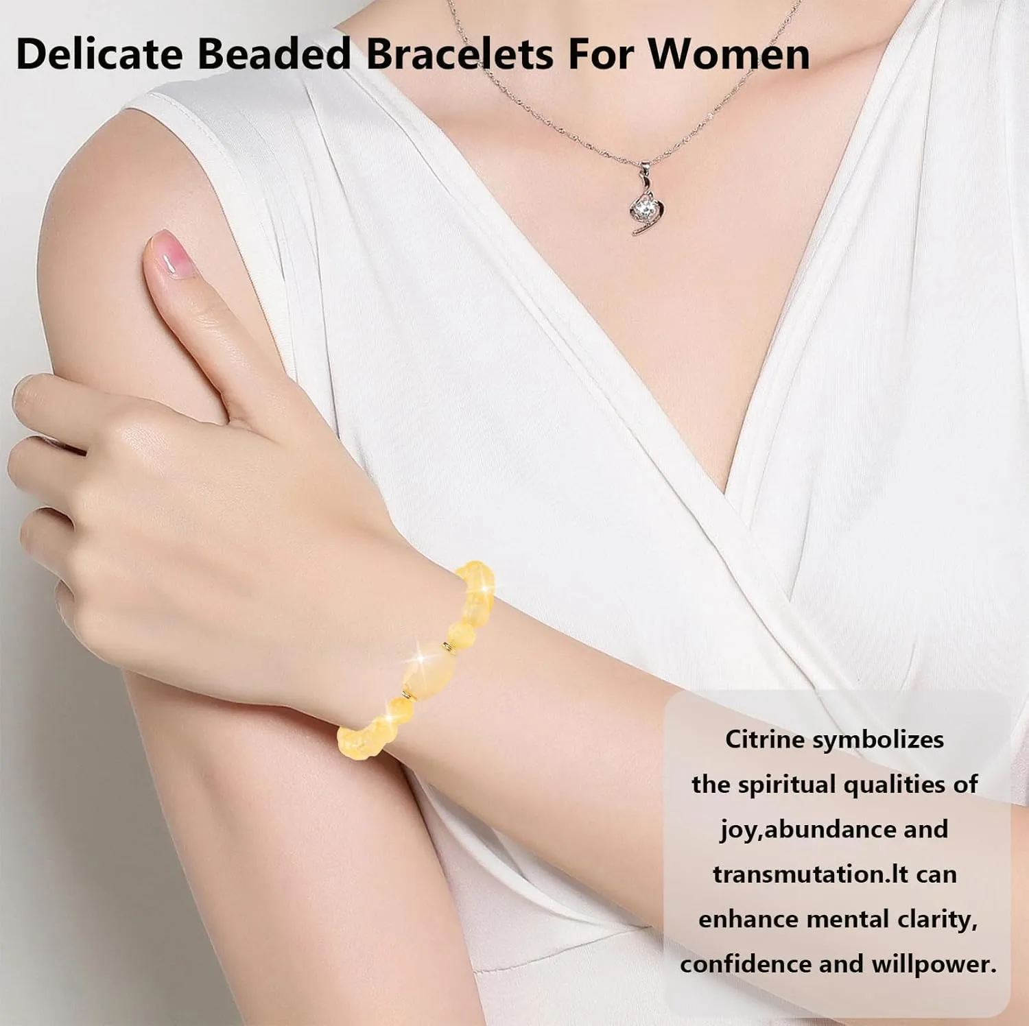 CHTRYTOM     Bracelets for Women Men -  Bead Bracelet   Round Beads Bracelet Amethyst Jewelry