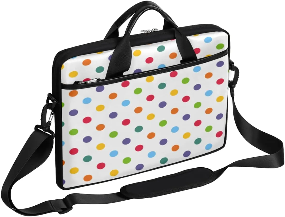 Colorful Pineapple Laptop Shoulder Messenger Bag Waterproof Laptop Briefcase with Handle and Padded Strap Case Sleeve