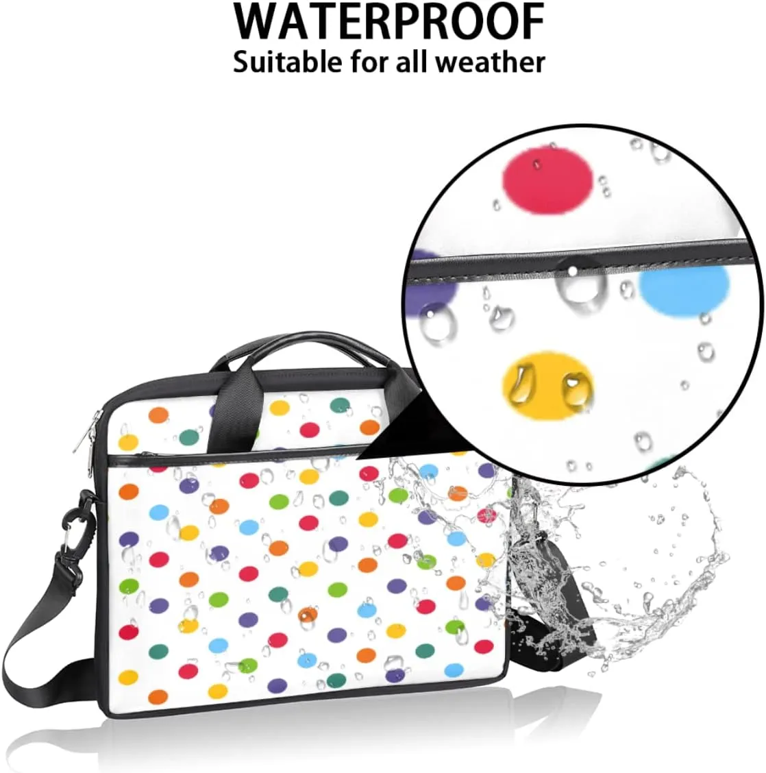 Colorful Pineapple Laptop Shoulder Messenger Bag Waterproof Laptop Briefcase with Handle and Padded Strap Case Sleeve