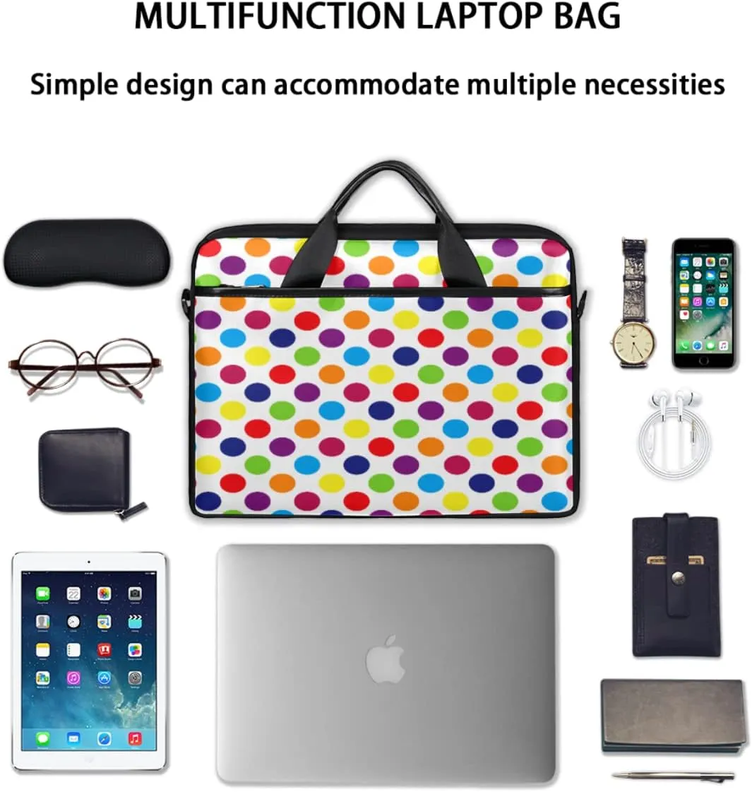 Colorful Pineapple Laptop Shoulder Messenger Bag Waterproof Laptop Briefcase with Handle and Padded Strap Case Sleeve