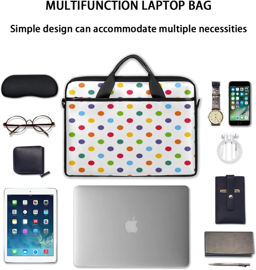 Colorful Pineapple Laptop Shoulder Messenger Bag Waterproof Laptop Briefcase with Handle and Padded Strap Case Sleeve