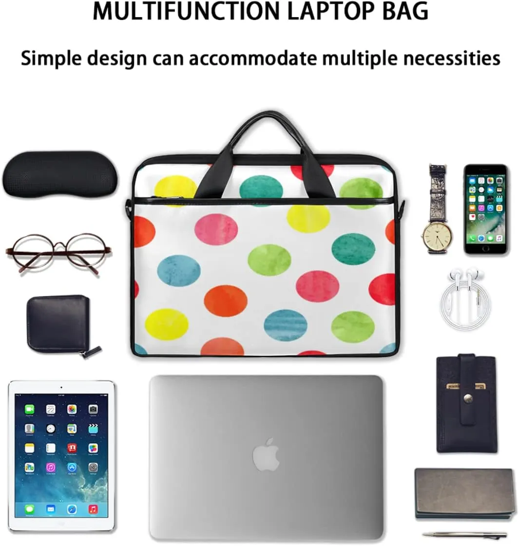 Colorful Pineapple Laptop Shoulder Messenger Bag Waterproof Laptop Briefcase with Handle and Padded Strap Case Sleeve