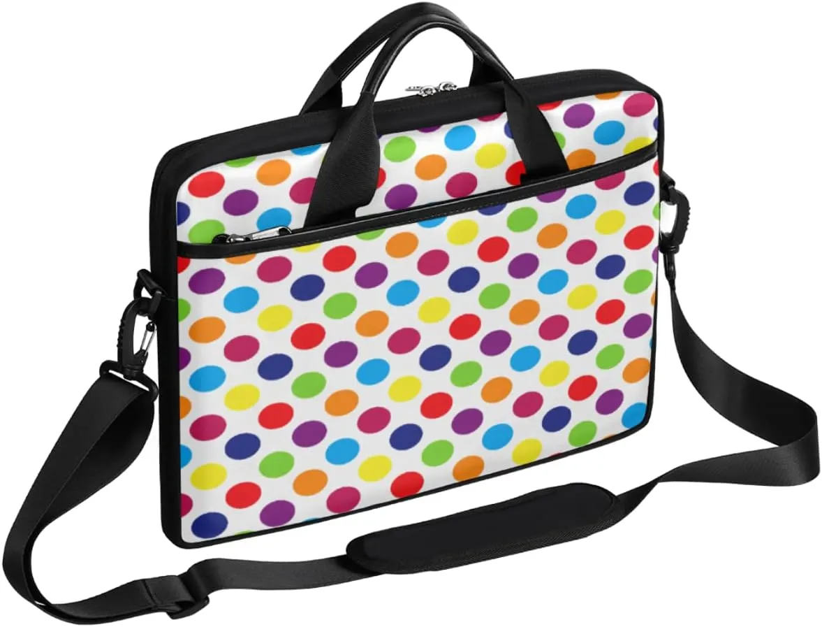 Colorful Pineapple Laptop Shoulder Messenger Bag Waterproof Laptop Briefcase with Handle and Padded Strap Case Sleeve