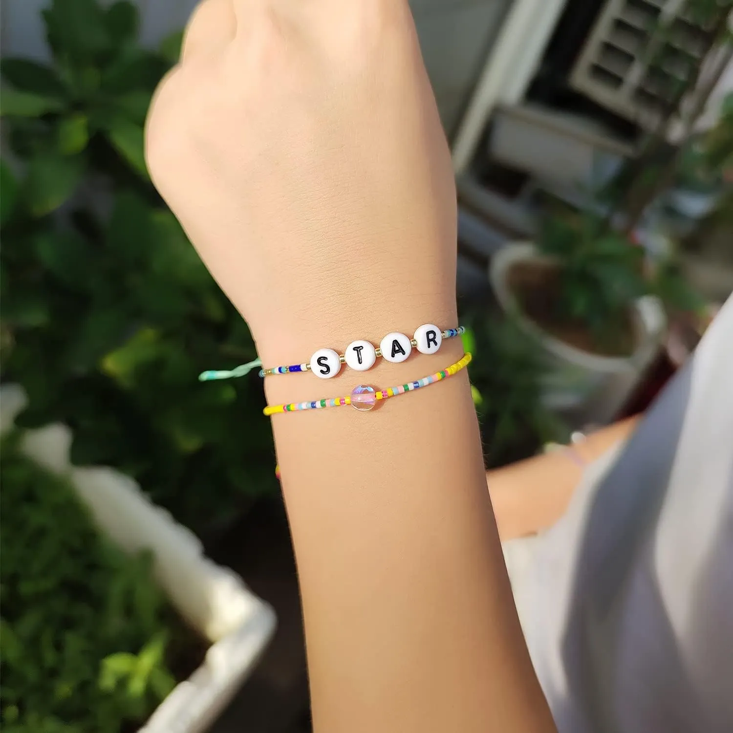 CQUAN CHI Women Friendship Strand Bracelets Adjustable Beaded Bracelet Miyuki Beads Thin Rope Bracelets