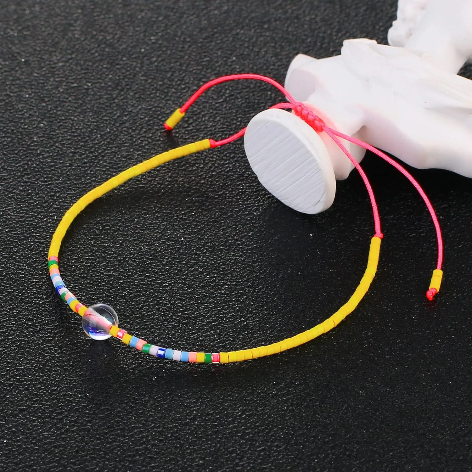 CQUAN CHI Women Friendship Strand Bracelets Adjustable Beaded Bracelet Miyuki Beads Thin Rope Bracelets