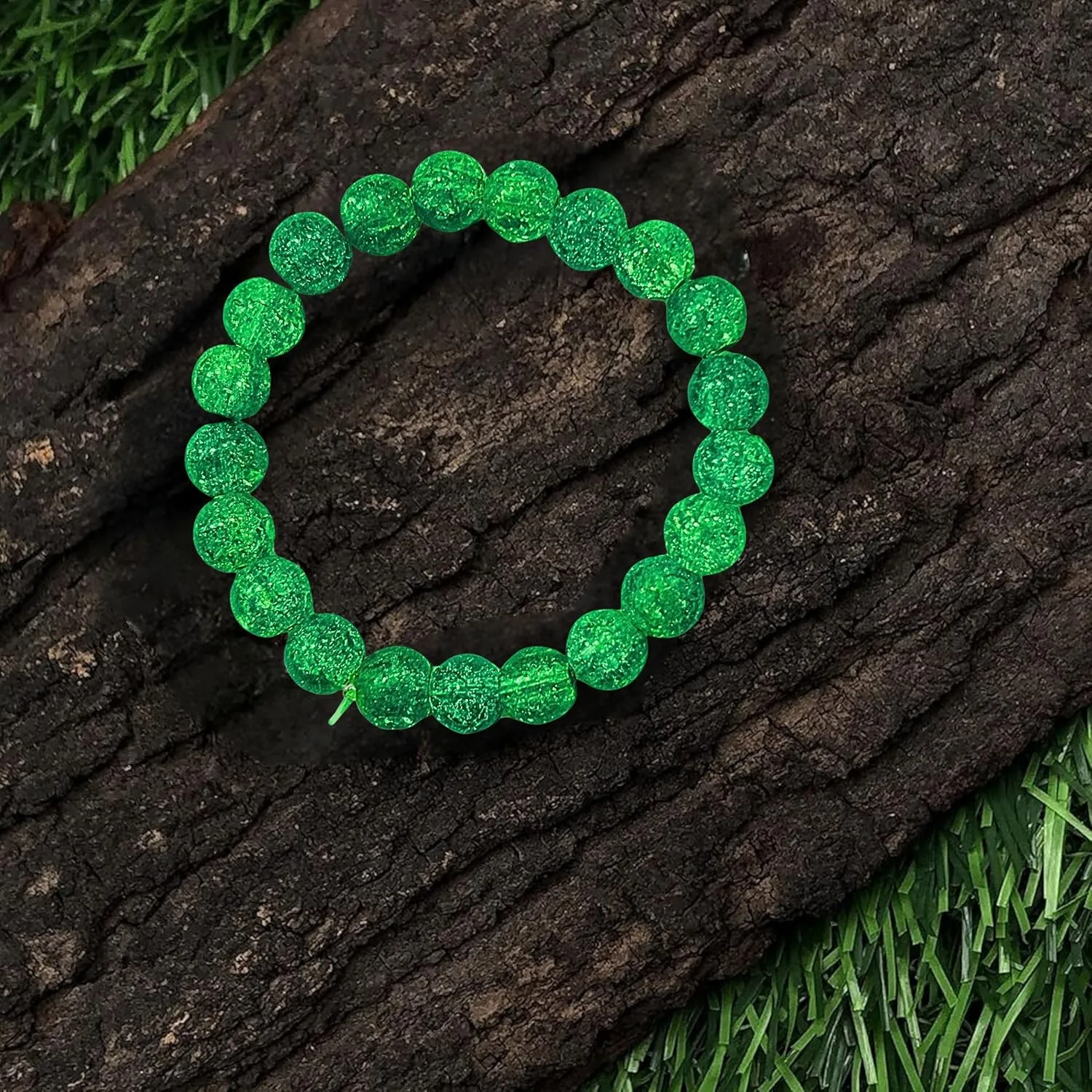 Crystal Beaded Stretch Bracelet Handmade Glass Bracelet for Women Men Colorful Crystal Beads Bracelet Elastic Round Bead Bracelets Jewelry Rhinestone Beads.